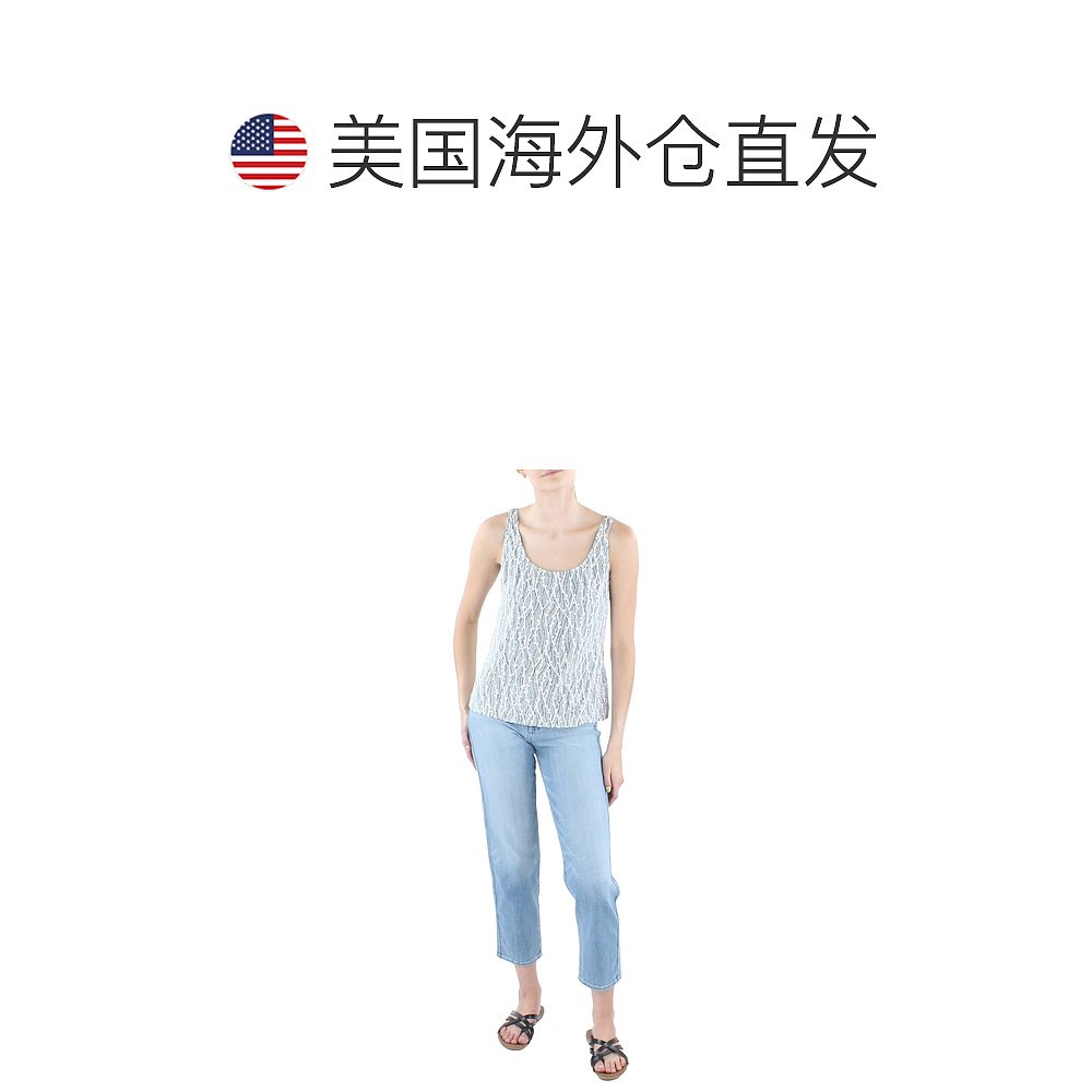 alex eveningsWomens Knit Glitter Tank Top - dove 【美国奥莱 - 图1