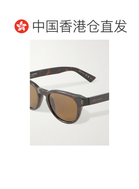香港直邮Saint Laurent 圣罗兰 男士 圆框龟甲色醋纤太阳眼镜 SL8