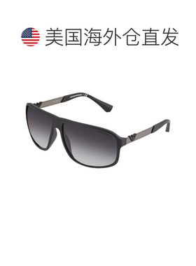 自营Emporio Armani Grey Gradient Rectangular Men's Sunglasse