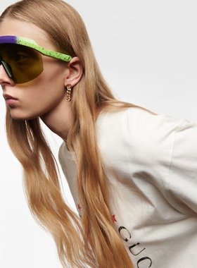 Gucci 古驰 女士 面具太阳眼镜 000919 colorful花色 舒适时尚