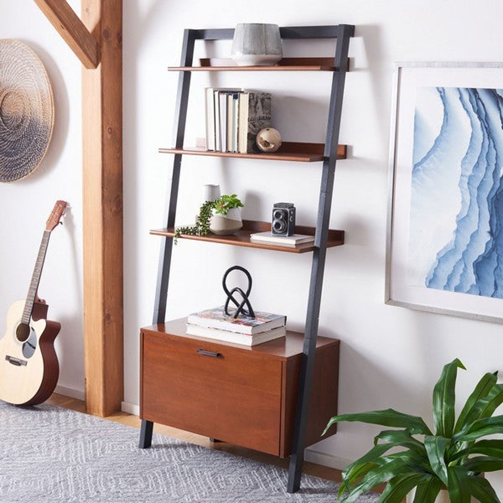 safaviehVlad 3 Shelf 1 Door Etagere - 黑色 【美国奥莱】直发 - 图2