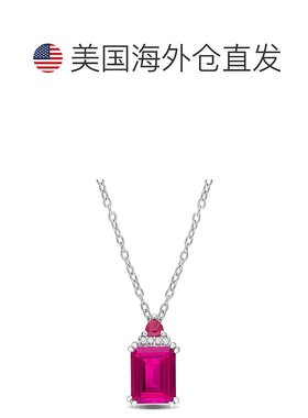 自营 925 纯银 Mimi & Max 女式 3 1/6 克拉 TGW 八角形粉色托帕