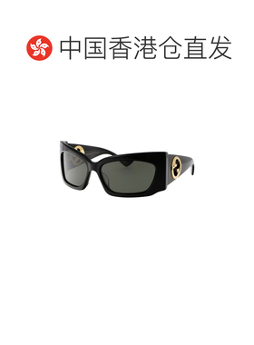 1h可退 香港直邮GUCCI 女士眼镜 GG1412S001 AW2023 黑色 几何框