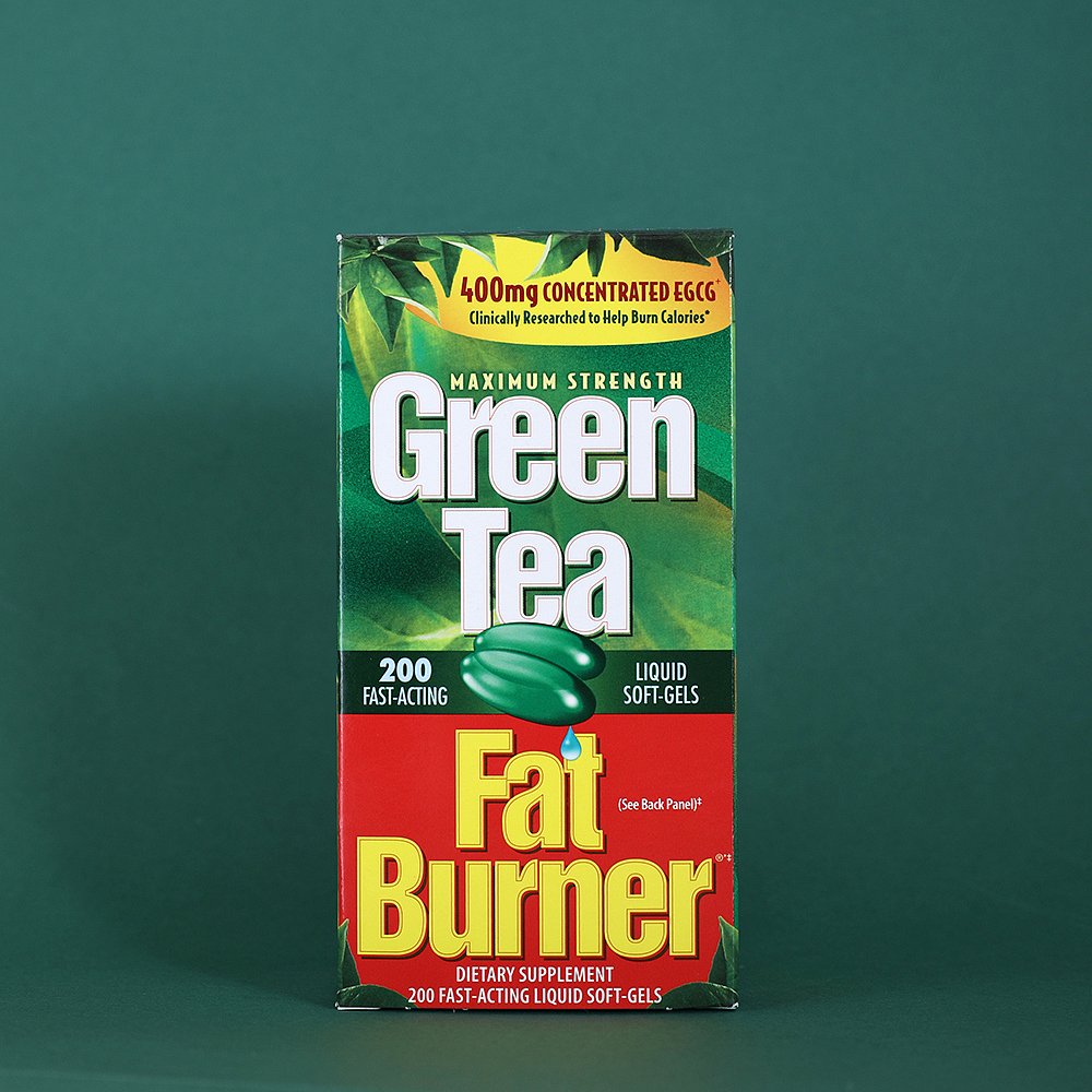 美国直邮Green Tea Fat Burner塑体胶囊绿茶精华代谢加速200粒-图2