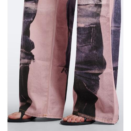 香港直邮Acne Studios 艾克妮 女士 1981 trompe l'œil 阔腿牛仔 - 图2