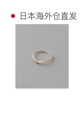 日本直邮ete 女士 K10黄金层叠钻石戒指 721173
