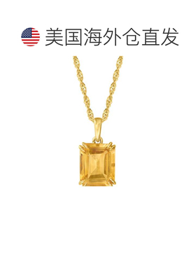 自营 Ross-Simons 18kt 金黄水晶吊坠项链 - 黄色 美国奥莱直发
