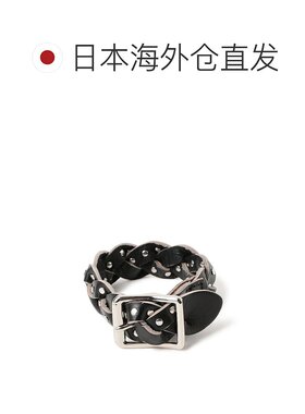1h可退 日本直邮FUTURE ARCHIVE 男士 编织皮革风格 钉饰手环 114