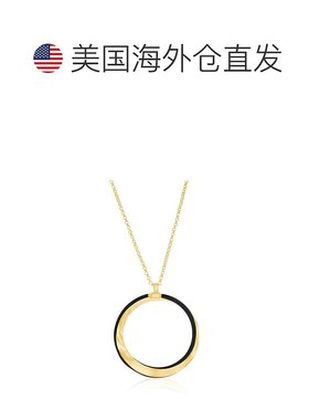 自营 simona纯银、黑色珐琅扭纹项链 - 镀金 - 黑色 美国奥莱直发