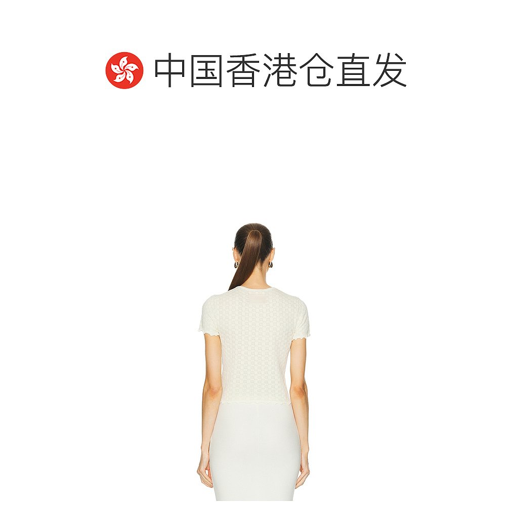 香港直邮潮奢 Guest in Residence 女士 棋盘格纹童趣T恤 W11313D - 图1