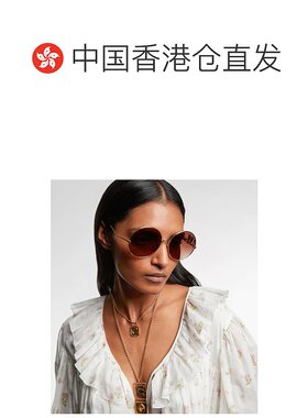 1h可退 香港直邮潮奢 Chloe 蔻依 女士 标志性圆形太阳眼镜