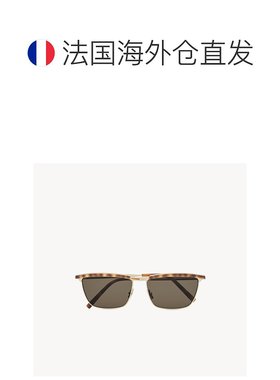自营欧洲直邮YSL圣罗兰 JOE系列SL 795男士中哈瓦那色/浅金色/灰