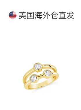 自营 sterling foreverLou 戒指 - 金色 美国奥莱直发对戒配饰