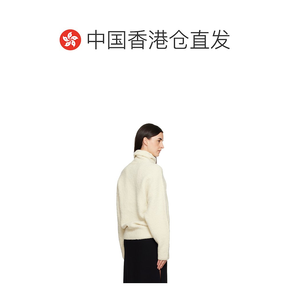 1h可退 香港直邮潮奢 toteme 女士 灰白色高领毛衣 254WRT0583YA0 - 图1