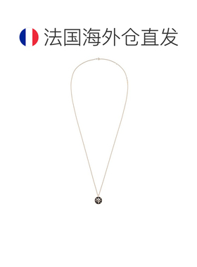 自营1h可退 欧洲直邮Dior 迪奥 女士黑色玫瑰金项链新款吊坠