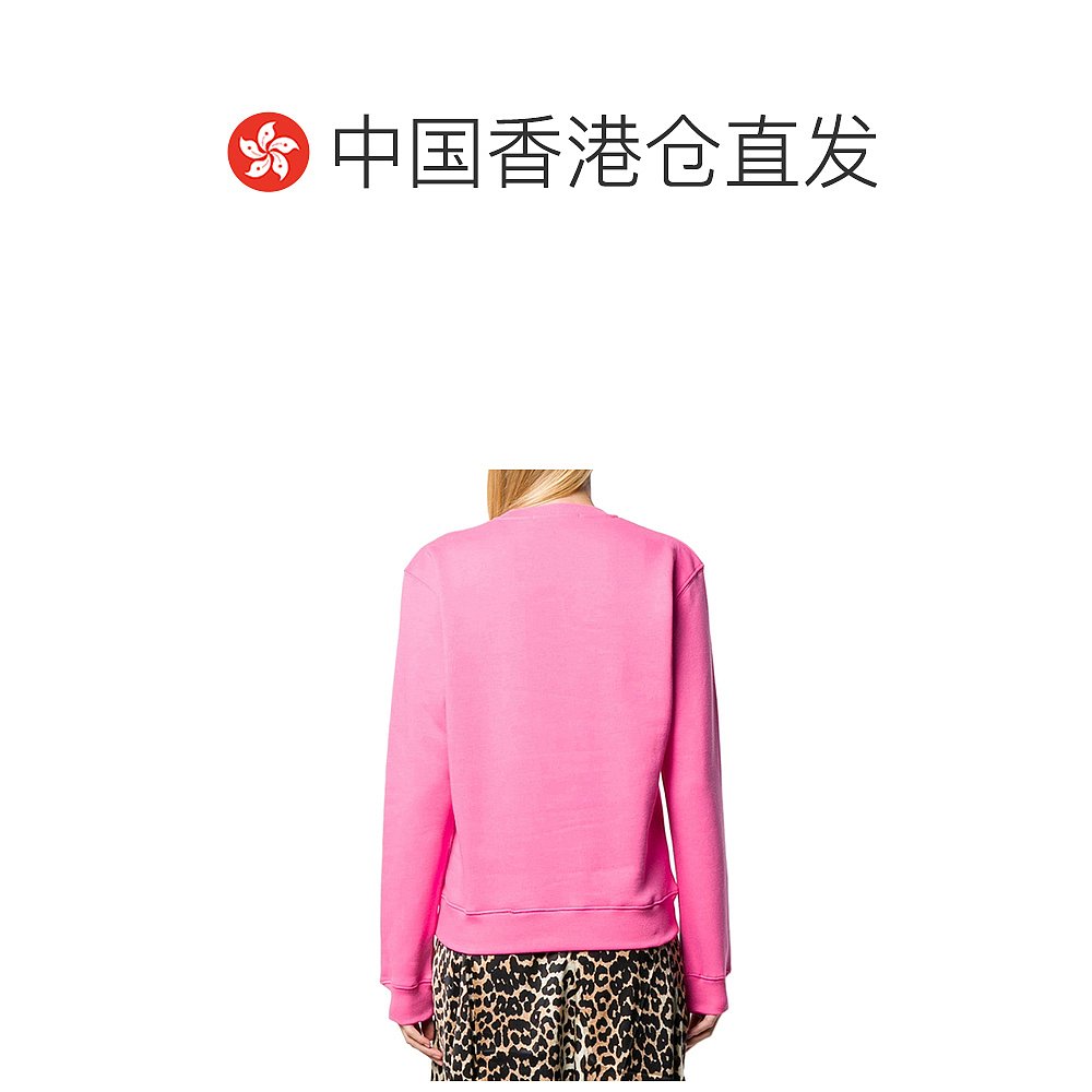 香港直邮Msgm女士T恤粉红色棉质时尚宽松休闲日常百搭柔软舒适 - 图1