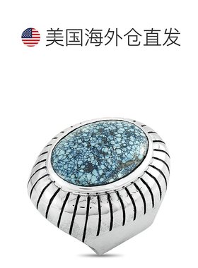 自营 King Baby 银色和斑点绿松石戒指 多色 美国奥莱直发