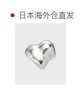 日本直邮NOJESS 女士银色粉红戒指 大胆尺寸设计 心形饰品 独特风