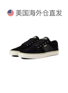 自营Men's Etnies Barge LS Sneakers Black Suede Skateboarding