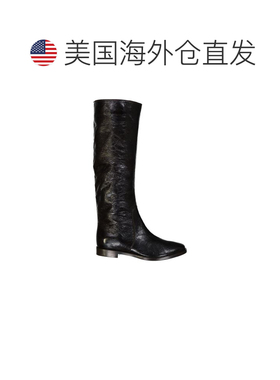自营Sergio Rossi Calfskin Over The Women's Knee - black 美国