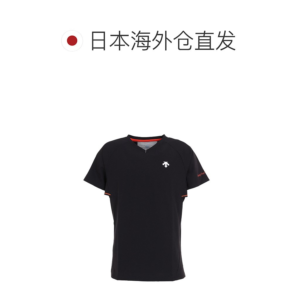 日潮跑腿DESCENTE DESCENTE(男)排球服短袖 DVUWJA50 BK 173cm-图1