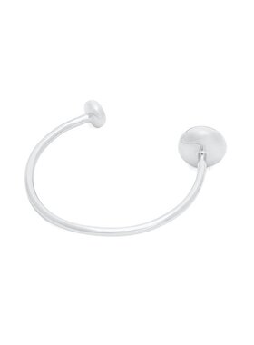 LOEWE/罗意威 24新款Anagram Pebble女士银色镌刻银手镯