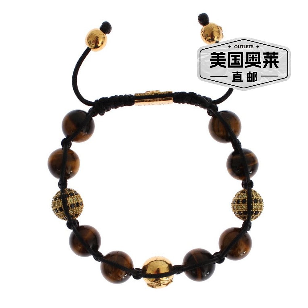 Nialaya CZ Tigers Eye 925 Women's Bracelet brown【美国奥莱-图0