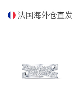 自营欧洲直邮LV路易威登 Empreinte灰色白金双环戒指男女通用