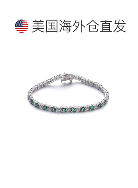 自营geneviveSterling Silver White Gold Plated with Colored C