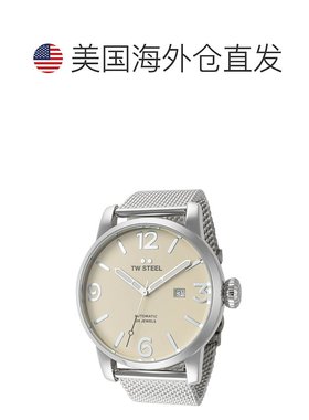 自营TW Steel Men's Maverick 48mm Silver Tone Automatic Watch