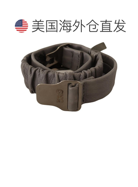 自营Costume National Leather Buckle Waist Women's Belt - gra