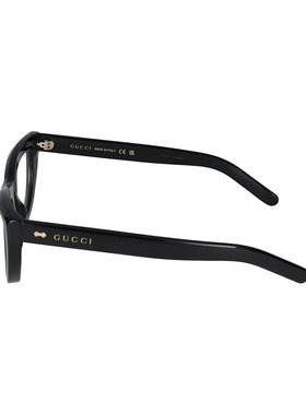 GUCCI 女士眼镜 GG1521O001 SS2024 黑色 猫眼形徽标平光镜