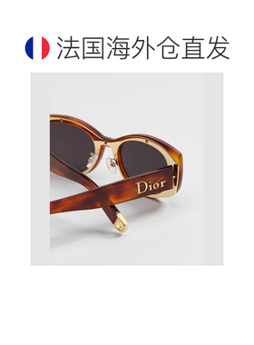 自营欧洲直邮Dior迪奥 New Dior 女士蜂蜜色玳瑁醋酸纤维蝴蝶形太