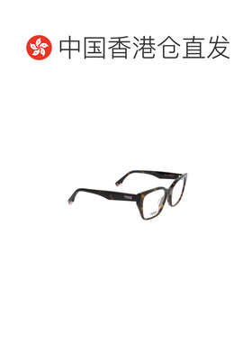 1h可退 香港直邮FENDI 25FW 玳瑁纹徽标平光镜 Women