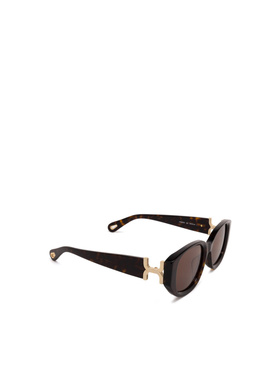 CHLOÉ 女士眼镜 CH0237SK002 AW2024 棕色 徽标太阳镜