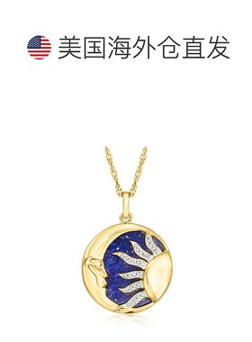 自营Ross-Simons Lapis Celestial Pendant Necklace With . Whit