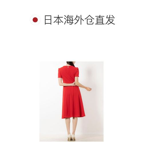 日本直邮TOMMY HILFIGER 胸元钥匙孔半袖喇叭裙连衣裙 [TO3203EW1 - 图1