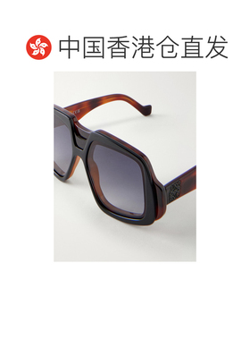 香港直邮LOEWE 罗意威 男士 Anagram 雪茄色几何形状醋纤太阳眼镜