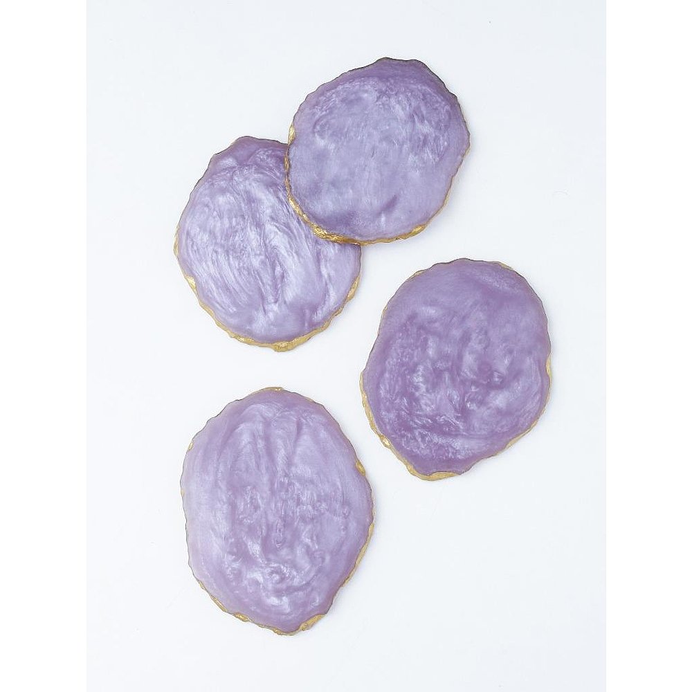 tiramisuResin Coasters - Set of 4 - purple 【美国奥莱】直发 - 图2