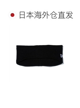 日本直邮New Era 针织耳罩 罗纹 方形logo 黑色 [13772520] 耳罩