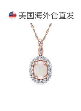 自营mimi & max1 1/2 CT TGW 椭圆形蛋白石、白色托帕石和钻石口1