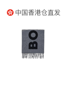 香港直邮BOSS 男士围巾 50527099032 AW2025 灰色【付后1h可退】