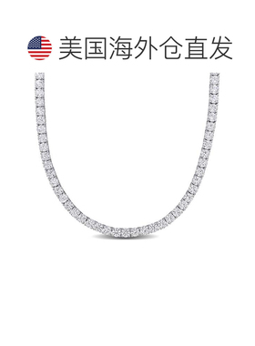 自营mimi & max33 CT TGW Created 925 纯银白色蓝宝石网球项链 -