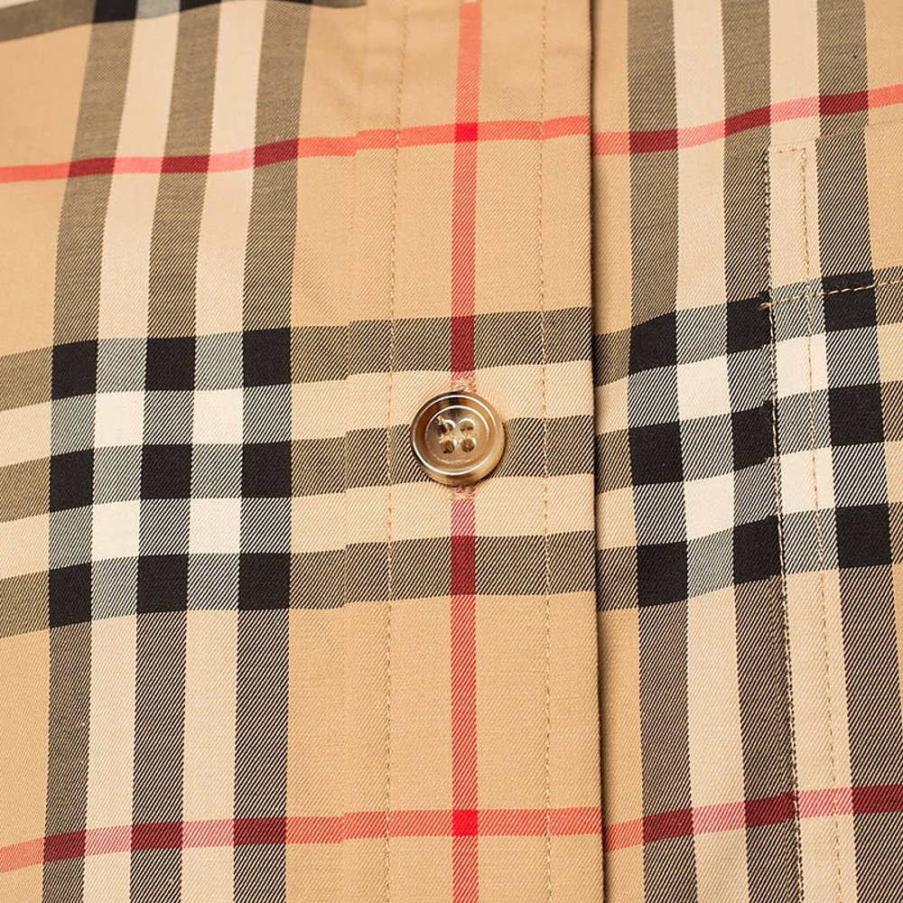 天猫国际海外仓直购Burberry 巴宝莉 女士米色格子衬衣80222842