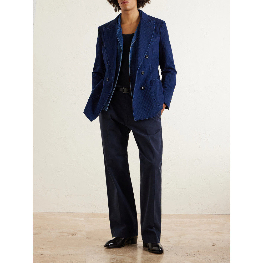 1h可退 香港直邮Tom Ford 汤姆 福特 男士 双排扣人字纹牛仔西装,淘宝优惠券,粉丝福利购,淘宝优惠卷