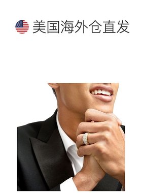 自营 pompeii32 克拉男士钻石双排结婚戒指抛光戒指，白金或黄金