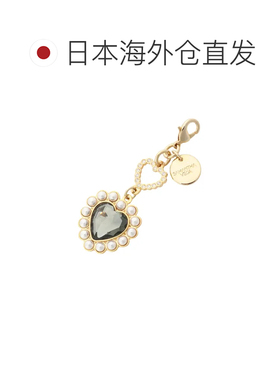 日本直邮Samantha Thavasa 黑色彩色珍珠爱心拉链吊饰