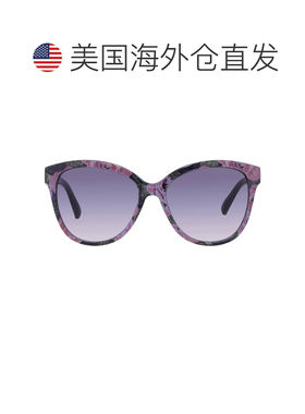 自营Betsey Johnson吸烟猫眼女士太阳镜10263556。CGR BLKSMK-多