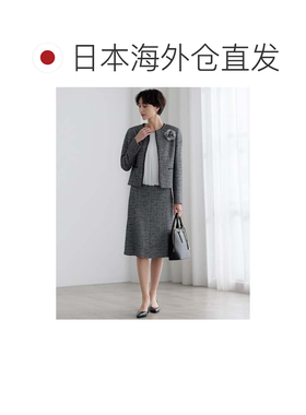 日本直邮23区 闪亮粗花呢胸花 黑色系2