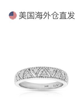自营 vir jewels0.18 克拉钻石婚戒 14K 白金 - 白色 美国奥莱直